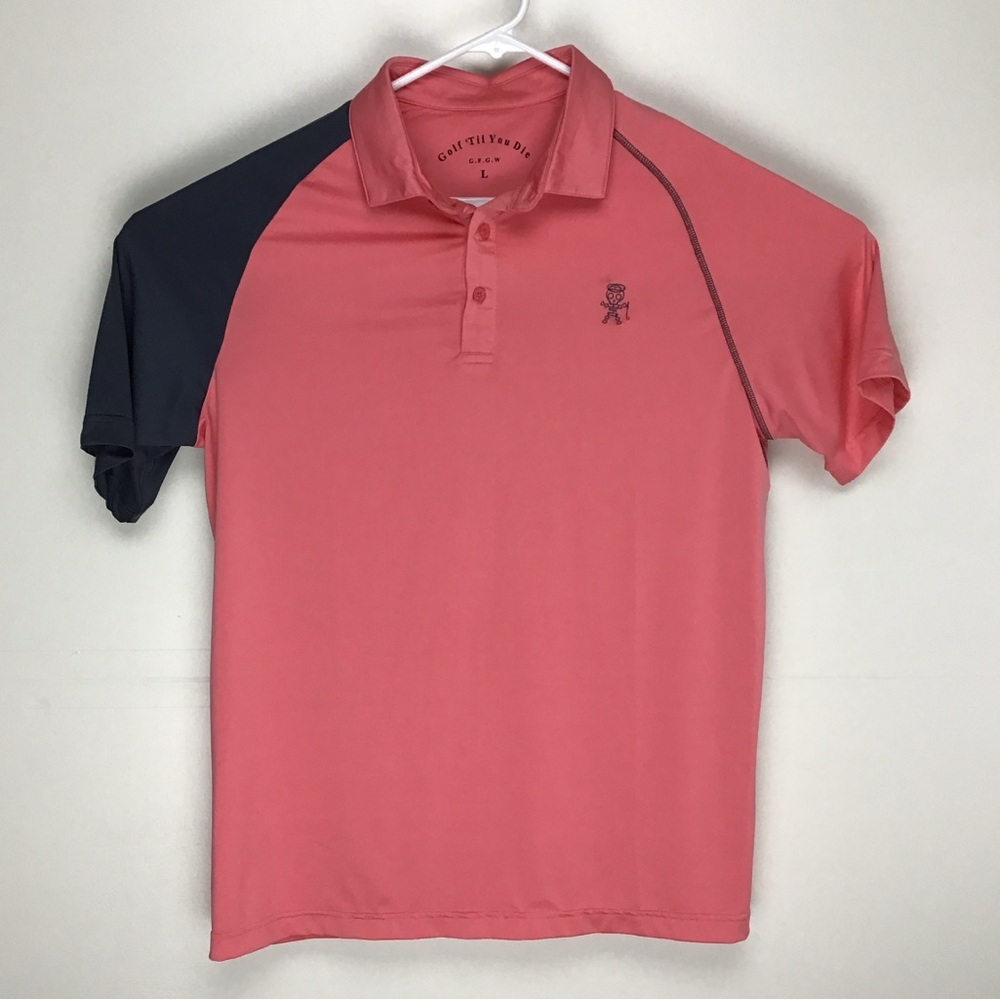 Golf ‘Til You Die mens short sleeve golf polo shirt large